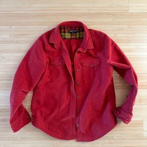 Toad and Co red chamois shirt jacket size medium